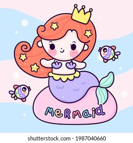 Logo Mermaid princess cartoon