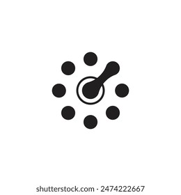 Logo metaball connect circle with blank background