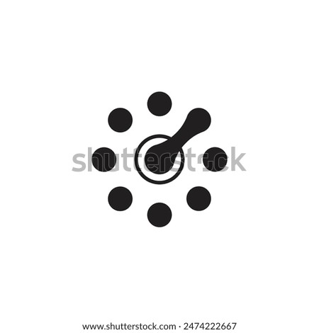 Logo metaball connect circle with blank background