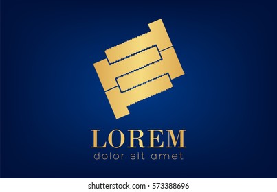 Logo metal bolts vector design