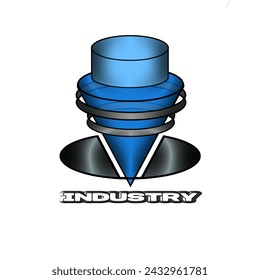 Logo for metal industry, machining dan drilling mechanics