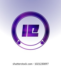 IE Logo, Metal Logo, purple Logo, Monogram