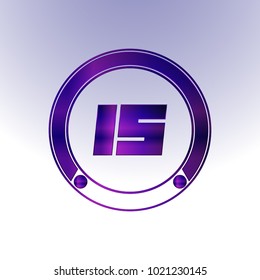 IS Logo, Metal Logo, purple Logo, Monogram