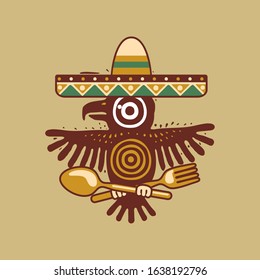 Logo for a Mexican restaurant. Spicy cuisine, traditional Mexican food