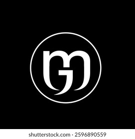 logo MG luxury con design. motion graphic vector logo template