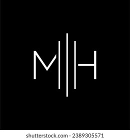 Logo MH Diseño moderno elegante. icono mh el logotipo del símbolo del símbolo de la construcción del hogar del vector de lujo.