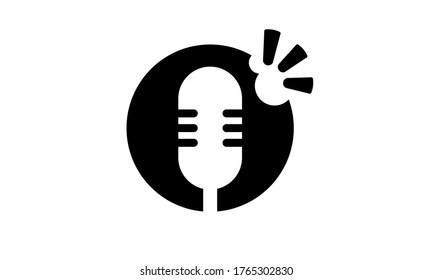 logo mic design vector syimbol