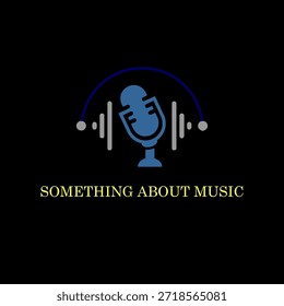 logotipo com imagem de microfone, é adequado para logotipo de podcast