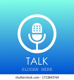 logo with a microphone design