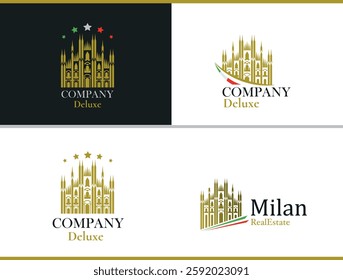 Logo of Milan Duomo city. A company logo of Milan Cathedral