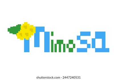 Logo. Mimosa. Online store. Flowers