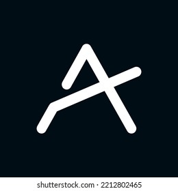 Logo A in minimal style. Letter A logo design. Creative and minimal design logotype. vector eps10