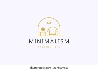 Logo Minimalism Design Interior Business Stock Vector (Royalty Free ...