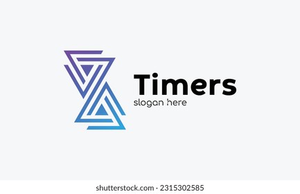 Concepto de temporizador de minimalismo de logotipos para el horario de nuestra vida