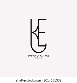 Logo Minimalist Letter KEU Logo Design Icon