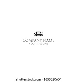 logo minimalist luxury flat initials SR