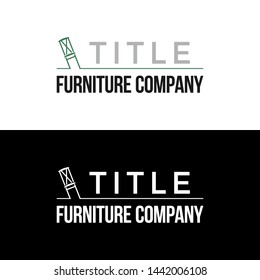 logo in a minimalist style for a company selling or manufacturing furniture.The main element of the logo is the chair. The ideal solution for the furniture industry and commerce.Minimal use of colors.