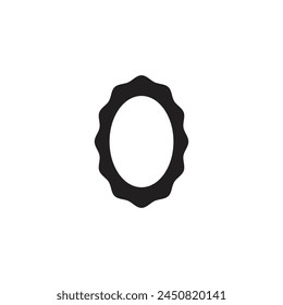 Logo mirror ellipse with blank background