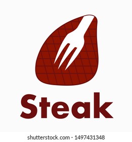 logo with a mix of steak and forks