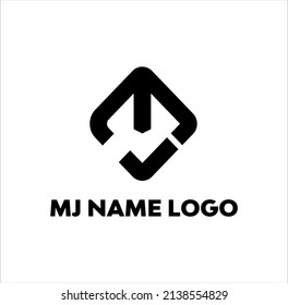 Logo MJ fashion Initial Letter Diamond Clothing Company