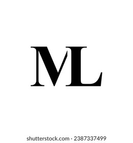 Logotipo ml inicial ml modernos socios de gestión de inversiones industriales financiación de la educación de capital