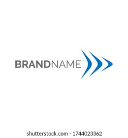 Logo der modernen abstrakten Pfeillinien