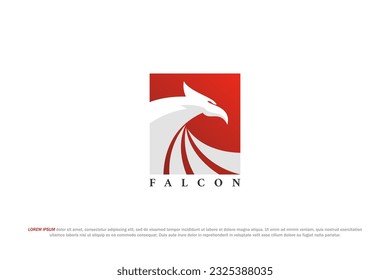 logo modern abstract falcon eagle