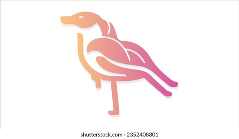 logo, modern, bird, dog, fusion, colored, pink, white, concept, bagde, company, icon, 