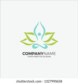 Logo modern coaching healthy, vector illustration