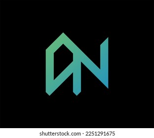 AN Logo. Modern letters AN, AN Initial Handwriting logo template vector.