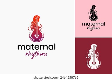 Logo for a modern maternal music studio. Ideal for branding, music production, recording studios, music events, and music related businesses.