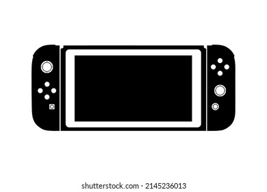 The logo of a modern portable game console.Portable game console in vector on a white background.