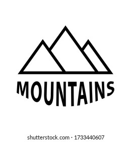 Logo Modern Rock Mountain Vector Logo Stock Vector (Royalty Free ...