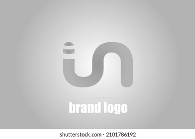 logo modern simple logo design with letters n and u