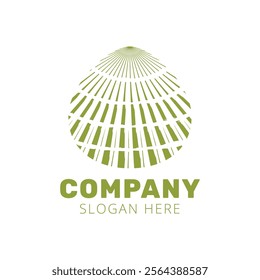 Logo in modern style. Geometric shape made of bamboos Vector illustration for your design