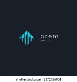 Up logo with a modern style, logo template for technology-based financial companies