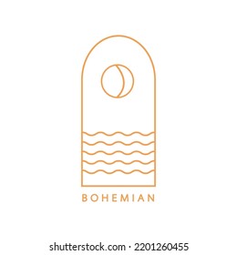 
Logo in a modern style. Vector linear icon. Boho characters - solar logo design templates - abstract design elements for modern minimalist style social media posts and stories.