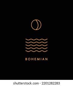 
Logo in a modern style. Vector linear icon. Boho characters - solar logo design templates - abstract design elements for modern minimalist style social media posts and stories.