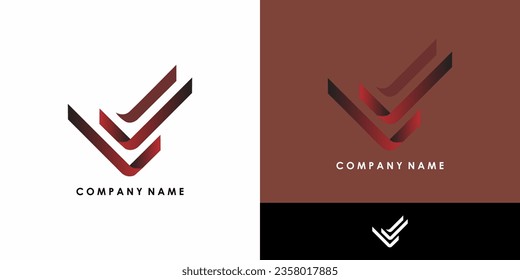 LOGO MODERN V VECTOR FOR AGENCY INTERIORS