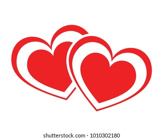 Logo Modern, Valentines Love heart. Decorative heart background with lot of valentines hearts