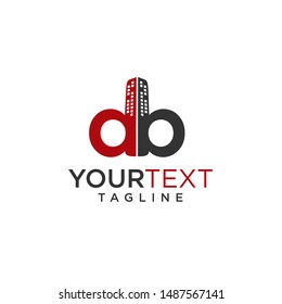 logo is a modification of the letter "DB" into a building or tower, the logo is very suitable for use in business and housing