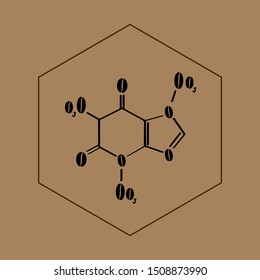 Logo molecular structure of caffeine