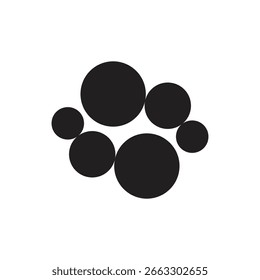 Molécula de logotipo simples minimalista preto design único