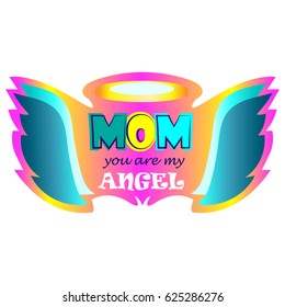 Logo for mom. Sticker. Mother's day. The occasion. Competition.Can be used in a trade or business.