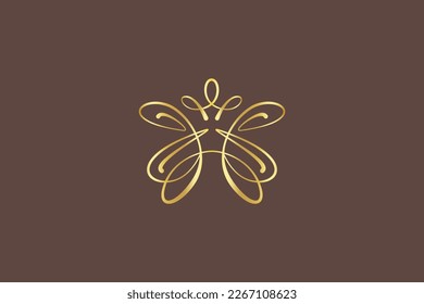 Logo Monarch Butterfly Elegant Beauty Symbol Women Feminine