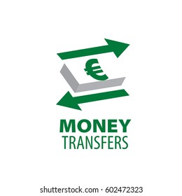 logo money transfers. Vector illustration  