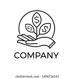 Logo money tree. Logo design template money tree. Vector illustration for your company.