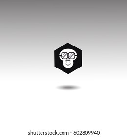 logo monkey with cool styles and colors are dark