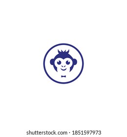 logo monkey icon templet vector