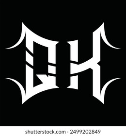 Logo monogram with abstract shape black background design template